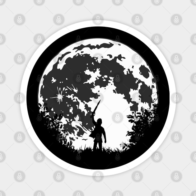 Wander in Moon (silhouette) Magnet by Taki93